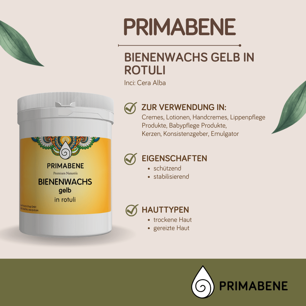 Bild von Bienenwachs gelb in rotuli
